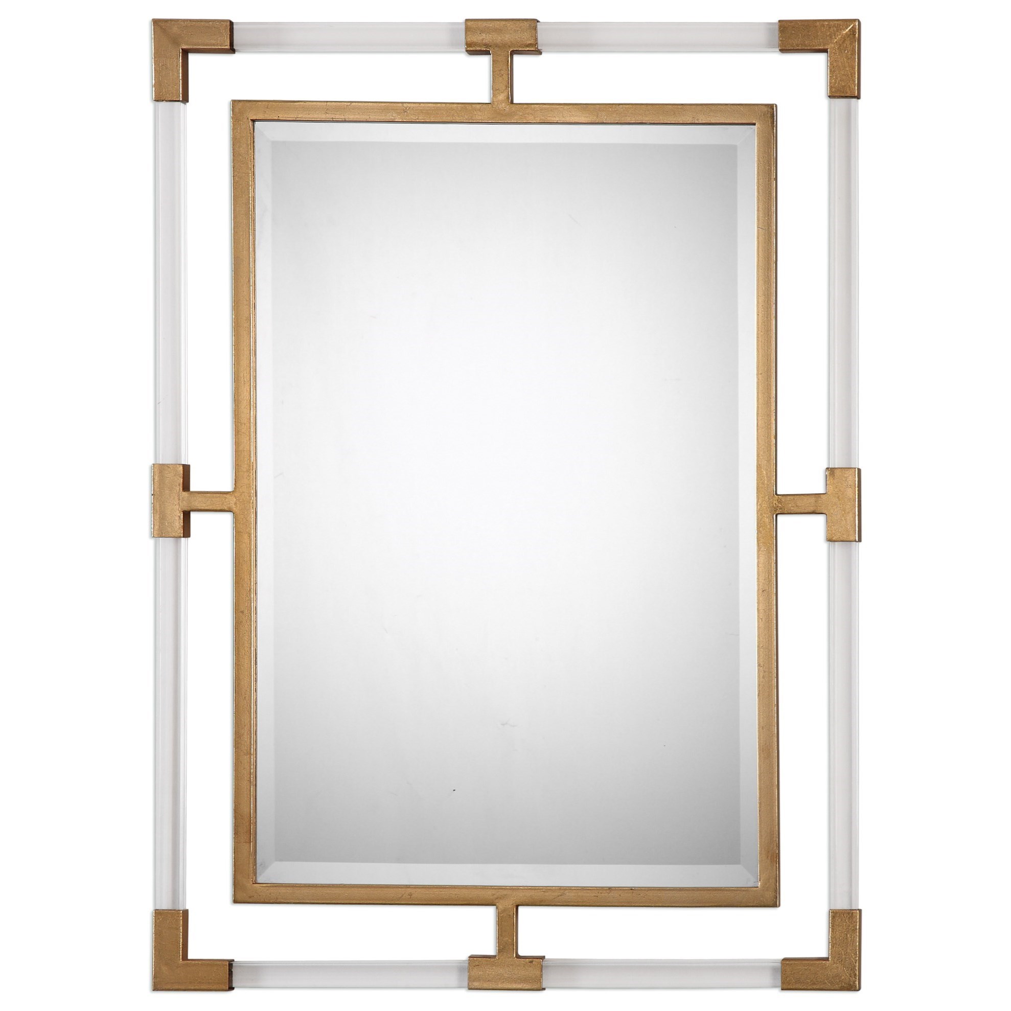 Uttermost Mirrors Balkan Modern Gold Wall Mirror Wayside Furniture